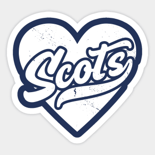 Vintage Scots School Spirit // High School Football Mascot // Go Scots Sticker